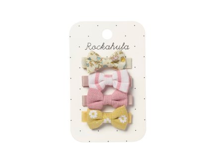 Sponky Rockahula Petal Mini Bow Clip set