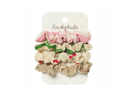 Rockahula Textilní Gumičky Cherry Kiss Scrunchie Set