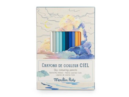Moulin Roty Pastelky s omalovánky Nebe