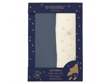 butterfly box swaddles night blue nobodinoz 1