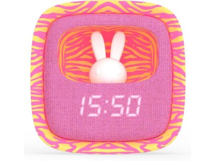 MOB Budík a noční světlo Billy Clock and light Pink Zebra
