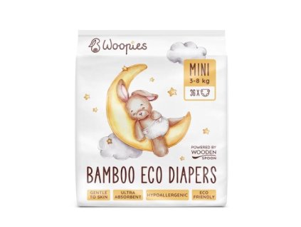 Woopies dětské EKO pleny MINI (3 8kg) Wooden Spoon 36ks