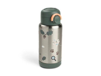 Dětská termoska s brčkem Tiny Trails zelená 340 ml