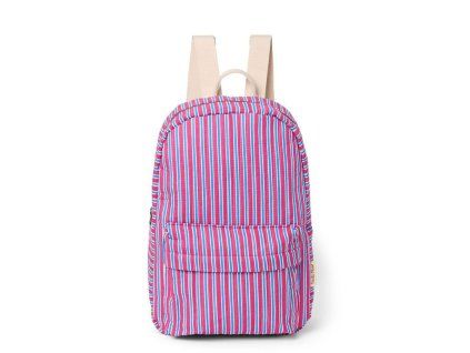 Studio Noos Batůžek Midi Backpack Poplin Raspberry Stripped (3)