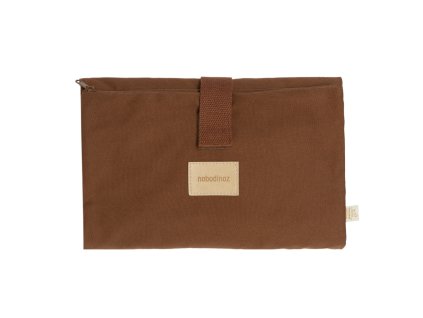 Baby on the go waterproof changing pad clay brown nobodinoz 1 8435574920256