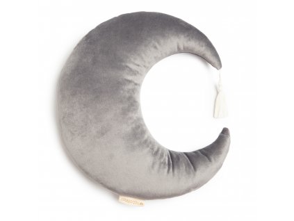 Pierrot moon velvet cushion slate grey 1 8435574920577