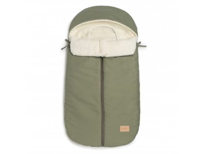 Baby on the go waterproof footmuff olive green nobodinoz 1 8435574920485