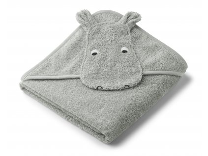 LW14757 Albert hooded towel 6965 Hippo dove blue Extra 0