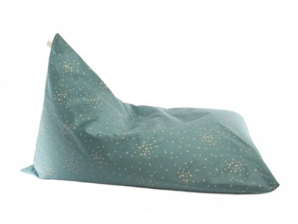 beanbag pouf essaouira gold confetti magic green nobodinoz 3