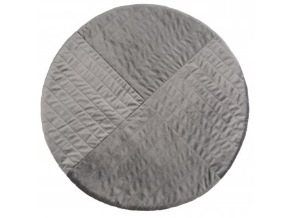 Kilimanjaro velvet round playmat slate grey nobodinoz 1 8435574920676