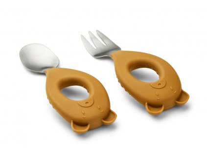Stanley baby cutlery set Mr Bear LW14275 1413 Golden caramel 1 23 3