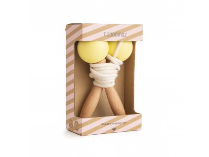 Skipping rope wooden toy yellow nobodinoz 6 2000000060101