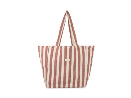 Portofino beach bag rusty red stripes nobodinoz 7 8435574928214