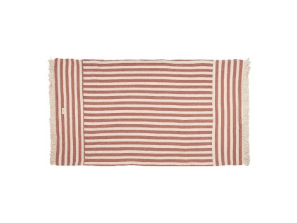 Portofino beach towel rusty red stripes nobodinoz 5 8435574928252