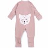 Moniel Dětský rostoucí overal Kočka Pastel růžová