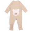 Moniel Dětský rostoucí overal Medvěd Pastel béžová
