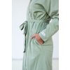 Moniel těhotenský a kojící župan kimono Olive zelený8