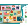 DJECO Dřevěné vkládací puzzle Domeček