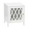 CamCam Noční stolek Harlequin Bedside Table White
