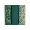 KikkaBoo Pleny mušelínové 75x75 cm 3ks Secret Garden Green