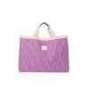 Studio Noos Plážová taška Beach Bag Poplin Raspberry Striped