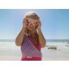 Studio Noos Kabelka Mini Fanny Poplin Raspberry Striped (3)