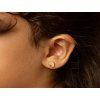 Mrs.Ertha Pozlacené dětské naušnice Studs Earrings Golden Shell_2