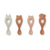LW13044 9299 LIVA SILICONE SPOON 4 PACK SANDY AND TUSCANY ROSE 4.20 1