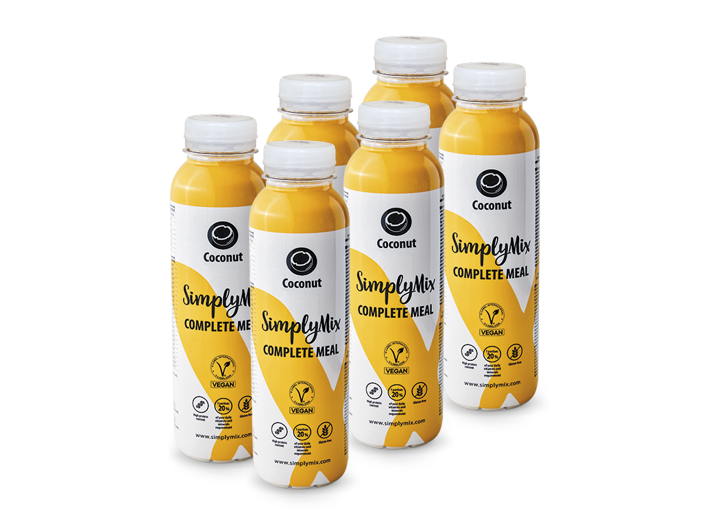 SimplyMix Ready to drink kokos | Kompletní jídlo ve formě nápoje | 6 porcí, 2400 ml