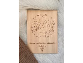 Hvězdná mapa na dřevo