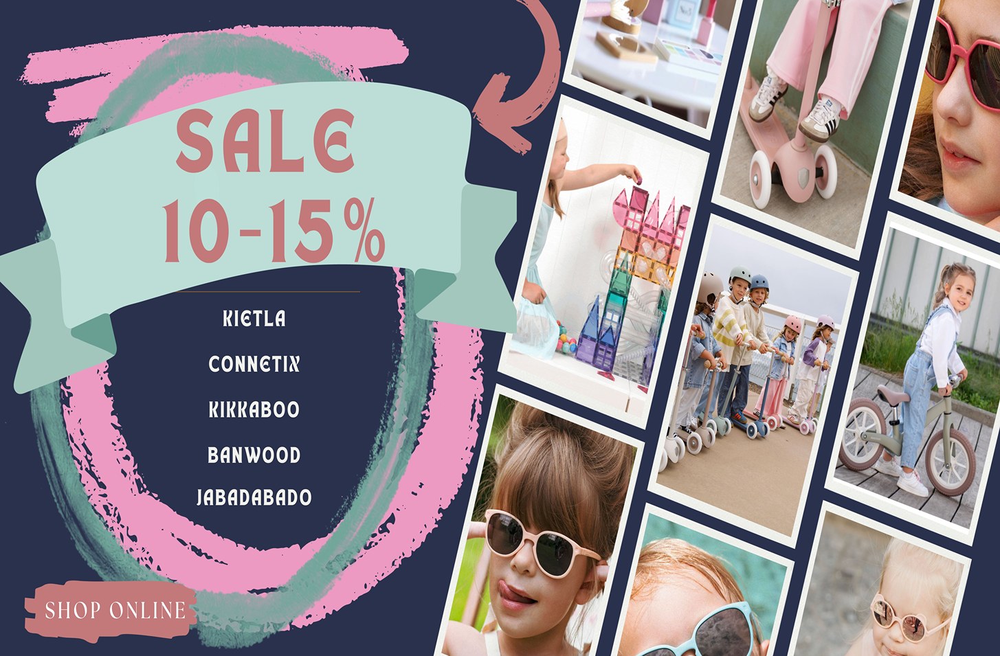 -10% SLEVA na Connetix,KiETLA. Banwood, Banwood ECO, Kikkaboo
