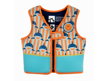plavacia vesta pre deti zralok swim essentials jlife jacket orange blue sharks 2020SE160 01 500x500