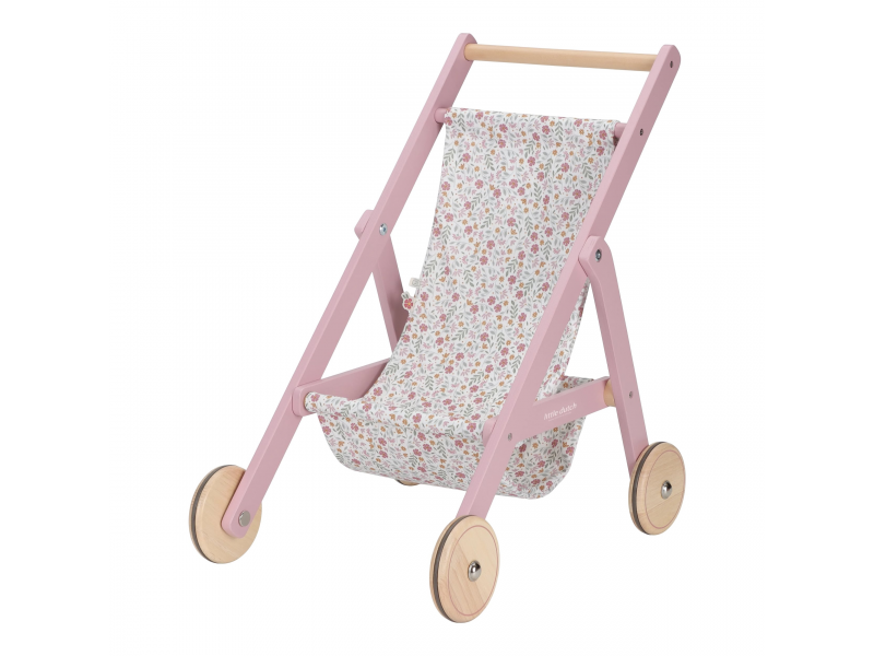 Kočík pre bábiky golfky drevené Pink