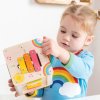 PL105 Petit Activity Cube Interactive Musical Learning Wooden Toddler Toy Girl