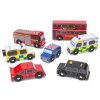 TV267 London Wooden Cars Taxi Bus Ambulance Police Fire Engine2