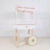 TV324 pink and white tea time trolley on wheels