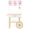 TV324 Tea Trolley Treats Cake Pink Gold Wooden Toy Front