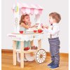 TV324 Tea Trolley Treats Cake Pink Gold Wooden Toy Boy Girl2
