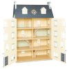 H152 Palace House Gold Pink Grey Blue Giant Deluxe Wooden Dolls House Open