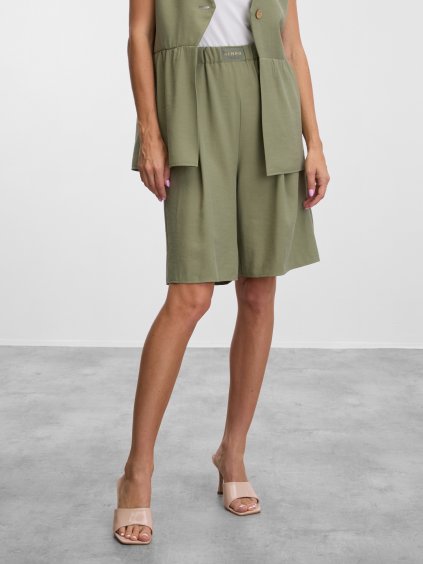 SIMPO khaki kraťasy-bermudy Vivien