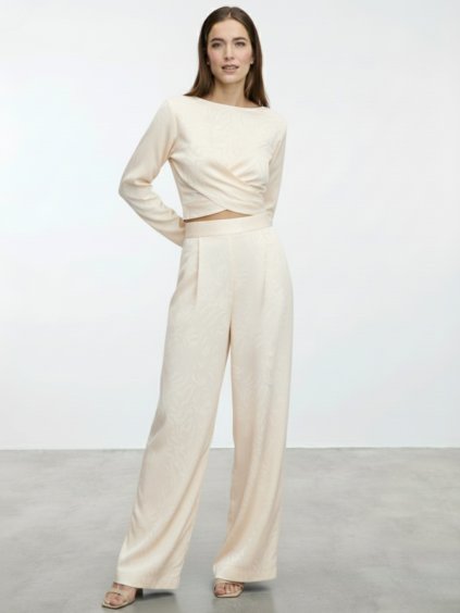 SIMPO bílo-krémový vzorovaný top Joy