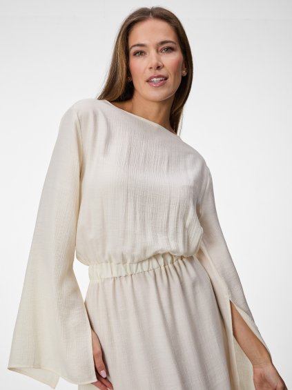 SIMPO krátké krémově bílé šaty Aura Sands