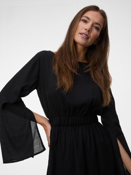 SIMPO dlouhé černé šaty Aura Sands