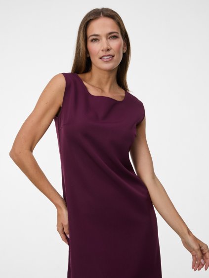 SIMPO švestkové asymetrické šaty Ruby