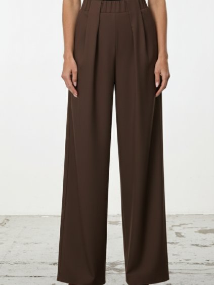 SIMPO čokoládově hnědé kalhoty Riva