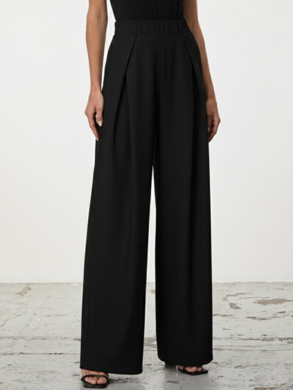 SIMPO černé kalhoty Taro se sklady