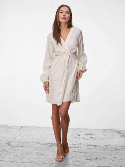 SIMPO krémové šaty Whisper