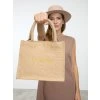 SIMPO jutová taška malá přírodní se zlatým logem