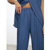 SIMPO modro-šedé široké kalhoty Sands