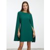 SIMPO lahvově zelené šaty Seren s dlouhými rukávy